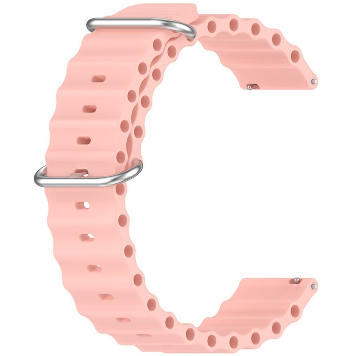 Ремешок BECOVER Wave Style (20mm) для Amazfit Bip 3/3 Pro/GTR 42 мм/GTR Mini/GTS/GTS 2 mini/GTS 3/GTS 4/GTS 4 Mini/Amazfit Active/Active 2 Pink (714178)