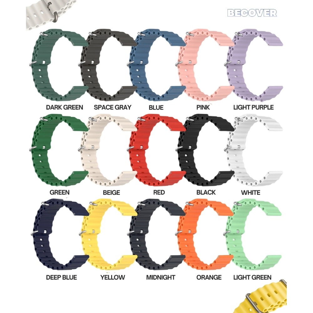 Покупка Ремешок BECOVER Wave Style (20mm) для Amazfit Bip 3/3 Pro/GTR 42 мм/GTR Mini/GTS/GTS 2 mini/GTS 3/GTS 4/GTS 4 Mini/Amazfit Active/Active 2 Light Purple (714175)