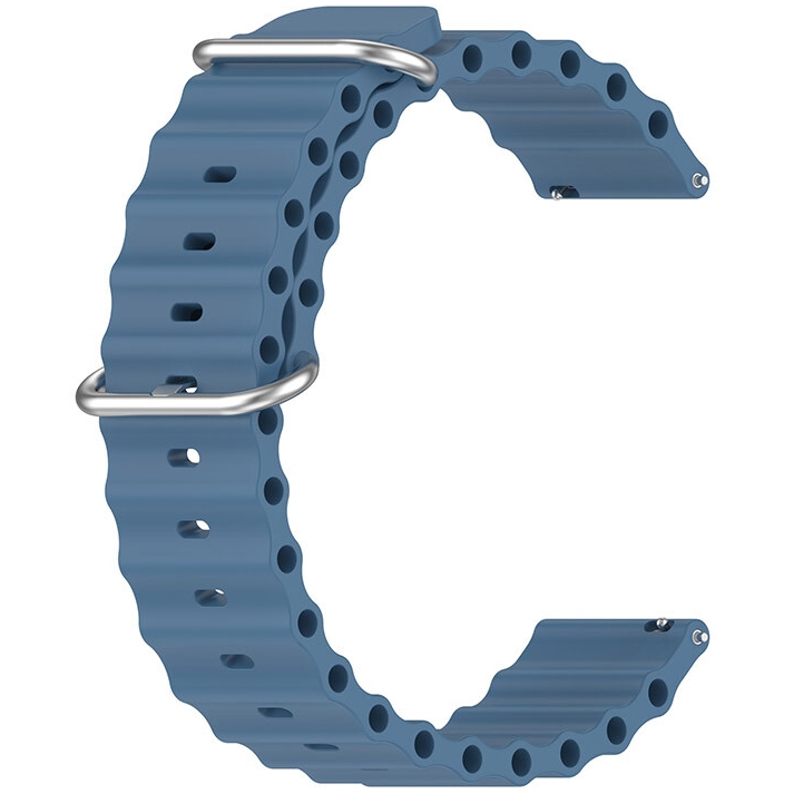 Ремінець BECOVER Wave Style (20mm) для Amazfit Bip 3/3 Pro/GTR 42 мм/GTR Mini/GTS/GTS 2 mini/GTS 3/GTS 4/GTS 4 Mini/Amazfit Active/Active 2 Blue (714170)