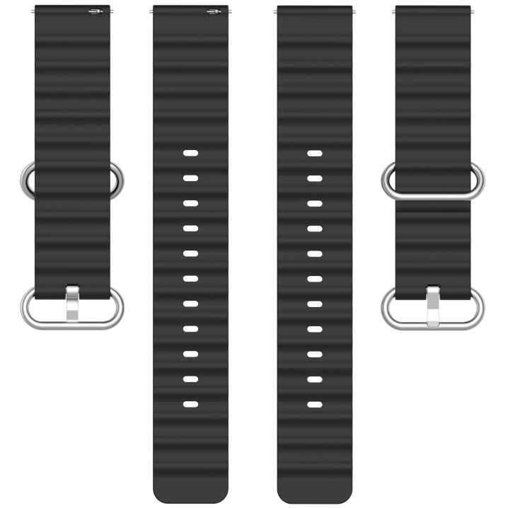 Ремінець BECOVER Wave Style (20mm) для Huawei Watch GT 3 (42mm) / GT 2 (42mm) / GT 3 Pro (43mm Ceramic) / Watch 2 (Sport) Black (714184) Сумісність за моделлю Huawei Watch 2 Sport