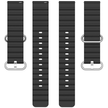 Ремінець BECOVER Wave Style (20mm) для Huawei Watch GT 3 (42mm) / GT 2 (42mm) / GT 3 Pro (43mm Ceramic) / Watch 2 (Sport) Black (714184)