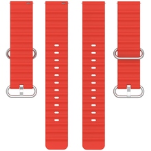 Ремінець BECOVER Wave Style (20mm) для Huawei Watch GT 3 (42mm) / GT 2 (42mm) / GT 3 Pro (43mm Ceramic) / Watch 2 (Sport) Red (714194)