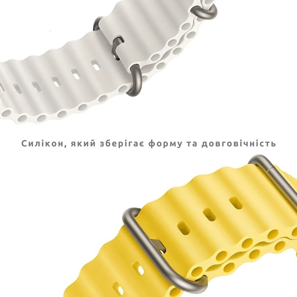 Ремінець BECOVER Wave Style (20mm) для Huawei Watch GT 3 (42mm) / GT 2 (42mm) / GT 3 Pro (43mm Ceramic) / Watch 2 (Sport) Yellow (714197) Сумісність за моделлю Huawei Watch 2 Sport