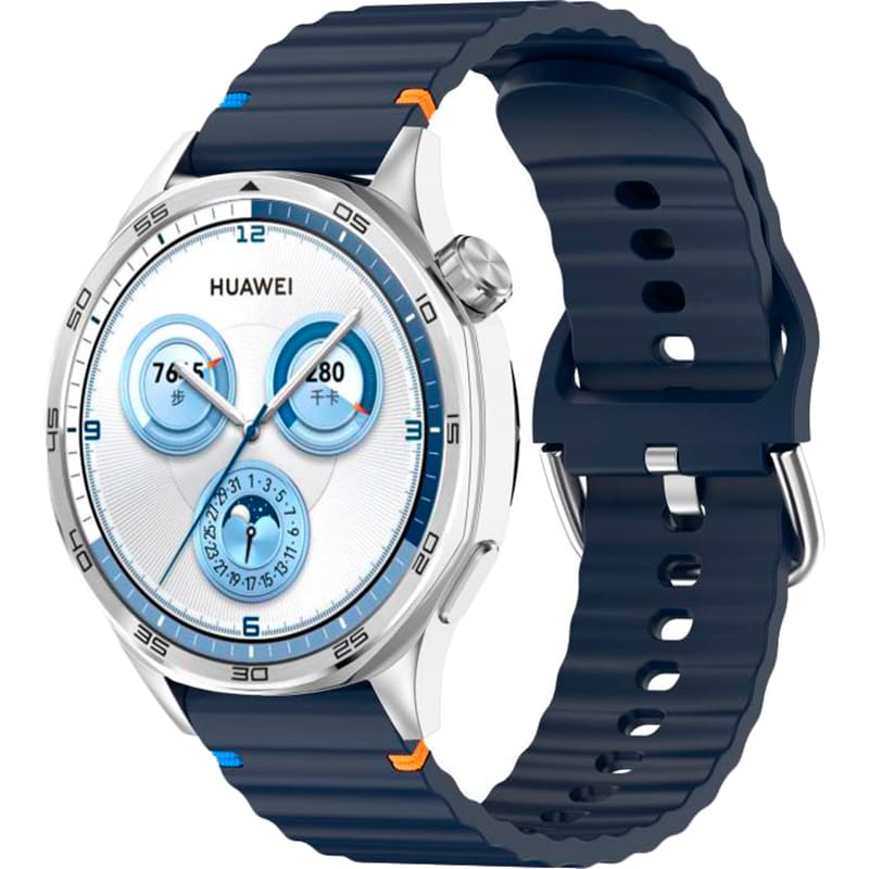 Ремешок BECOVER Ribbed Tape для Huawei Watch GT 3/GT 2/GT 3 Pro/Watch 2 (Sport) Deep Blue (714258) Совместимость по модели HUAWEI Watch GT 2