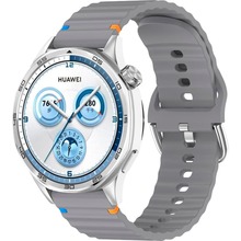 Ремешок BECOVER Ribbed Tape для Huawei Watch GT 3/GT 2/GT 3 Pro/Watch 2 (Sport) Gray (714260)