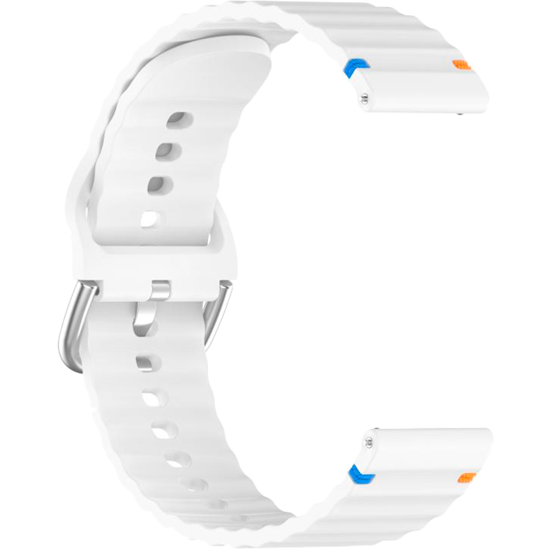 Ремінець BECOVER Ribbed Tape для Huawei Watch GT 3/GT 2/GT 3 Pro/Watch 2 (Sport) White (714263)