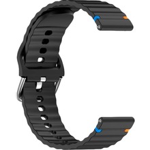 Ремешок BECOVER Ribbed Tape для Amazfit Bip 3/3 Pro/GTS 3/Active/Active 2 Black (714264)