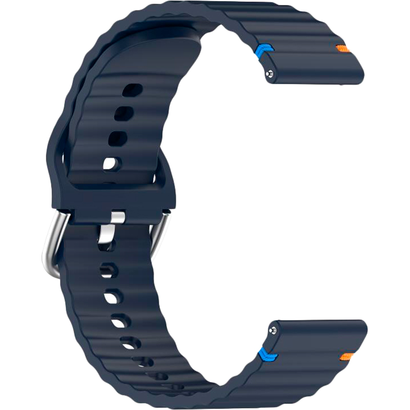 Ремінець BECOVER Ribbed Tape для Amazfit Bip 3/3 Pro/GTS 3/Active/Active 2 Deep Blue (714265)