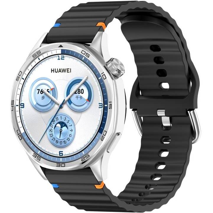 Ремінець BECOVER Ribbed Tape 20mm для Galaxy Watch Active/2/Gear S2/Classic/Gear Sport Black (714250)