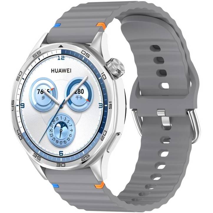 Ремешок BECOVER Ribbed Tape 20mm для Galaxy Watch Active/2/Gear S2/Classic/Gear Sport Gray (714253)