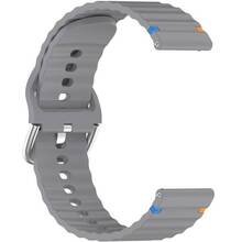 Ремешок BECOVER Ribbed Tape 20mm для Galaxy Watch Active/2/Gear S2/Classic/Gear Sport Gray (714253)