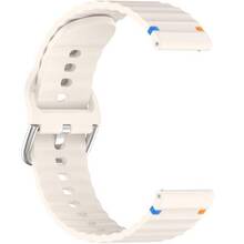 Ремінець BECOVER Ribbed Tape 20mm для Galaxy Watch Active/2/Gear S2/Classic/Gear Sport Cream (714252)