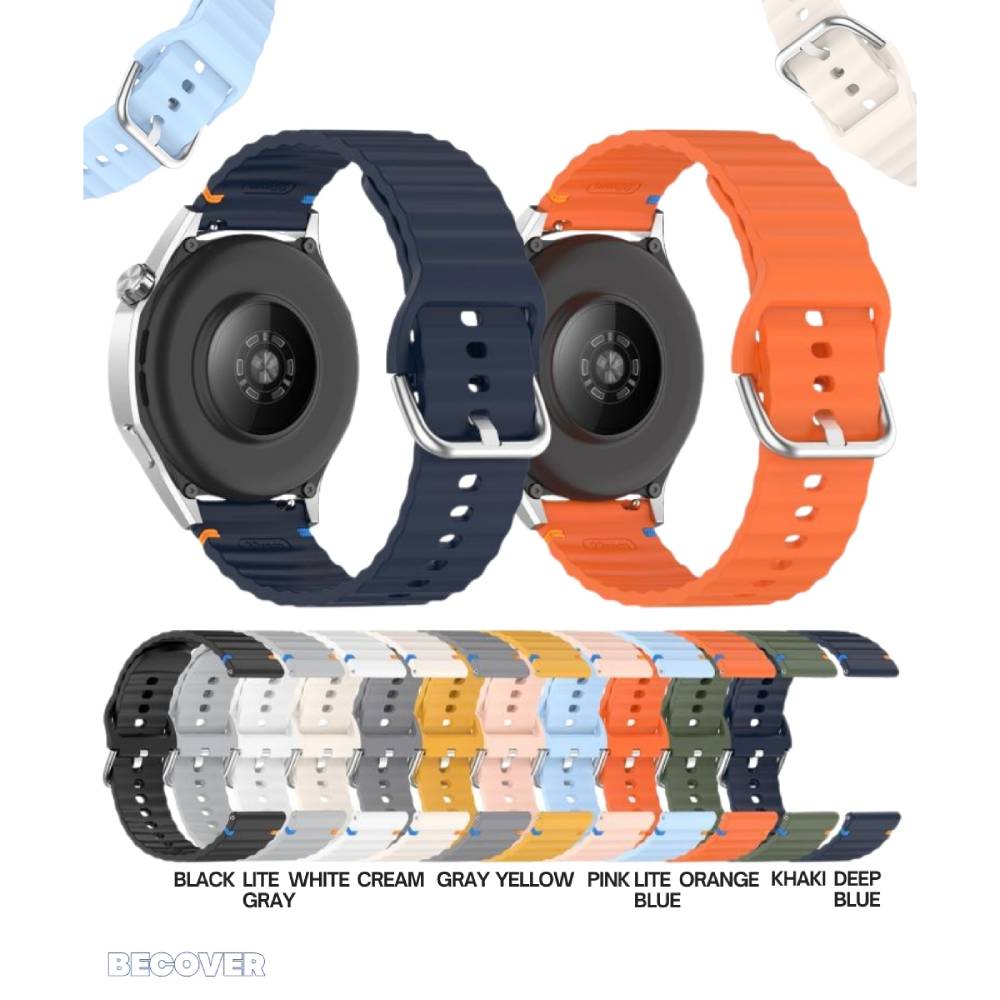 Ремешок BECOVER Ribbed Tape 20mm для Galaxy Watch Active/2/Gear S2/Classic/Gear Sport Orange (714255) Совместимость по модели Samsung Gear S2