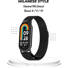 Браслет BECOVER Milanese Style для Xiaomi Mi Smart Band 8/9/10 Black (714601)