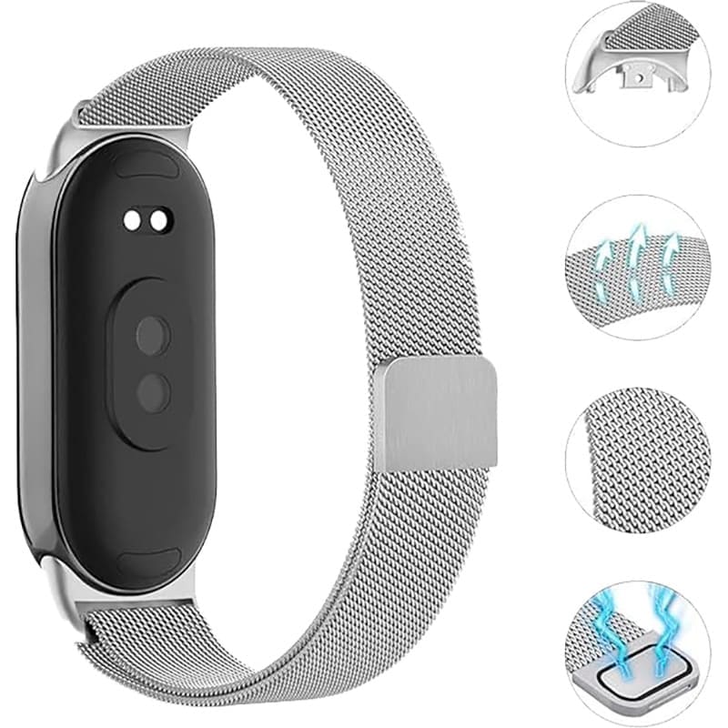 В Украине Браслет BECOVER Milanese Style для Xiaomi Mi Smart Band 8/9/10 Silver (714602)