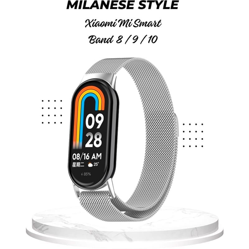 Покупка Браслет BECOVER Milanese Style для Xiaomi Mi Smart Band 8/9/10 Silver (714602)
