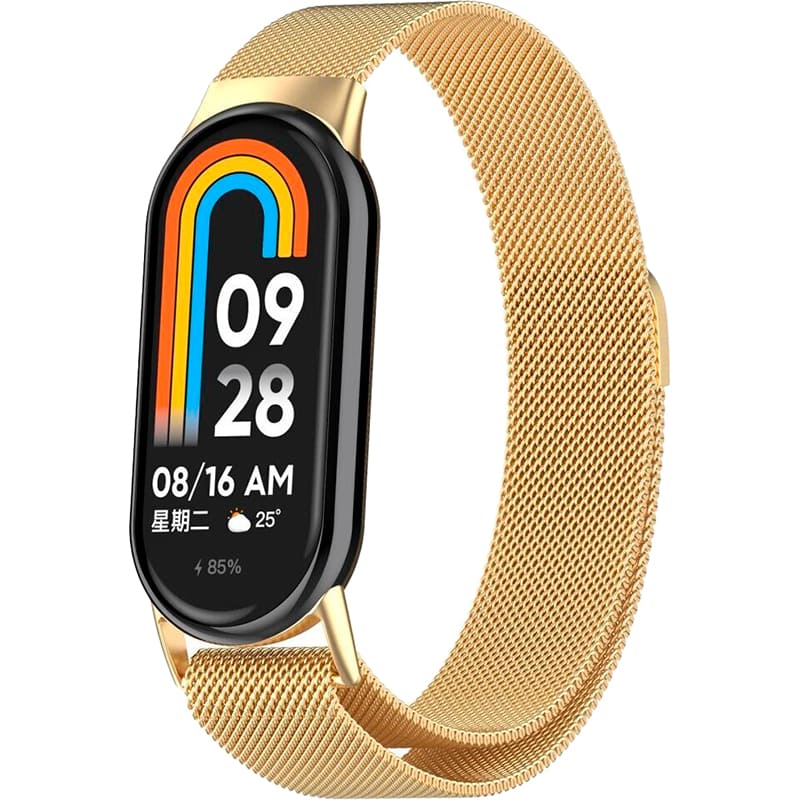 Браслет BECOVER Milanese Style для Xiaomi Mi Smart Band 8/9/10 Gold (714603) Сумісність за моделлю XIAOMI Smart Band 8