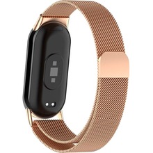 Браслет BECOVER Milanese Style для Xiaomi Mi Smart Band 8/9/10 Rose Gold (714604)