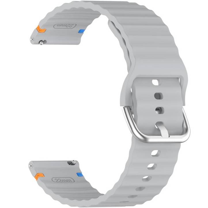 Ремешок BECOVER Ribbed Tape 22mm для Huawei Watch GT 5/GT 4/GT 3/Watch GS Pro Lite Gray (714288)