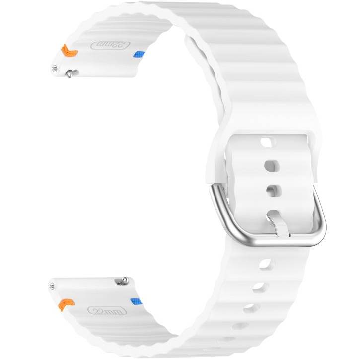 Ремешок BECOVER Ribbed Tape 22mm для Huawei Watch GT 5/GT 4/GT 3/Watch GS Pro White (714291)