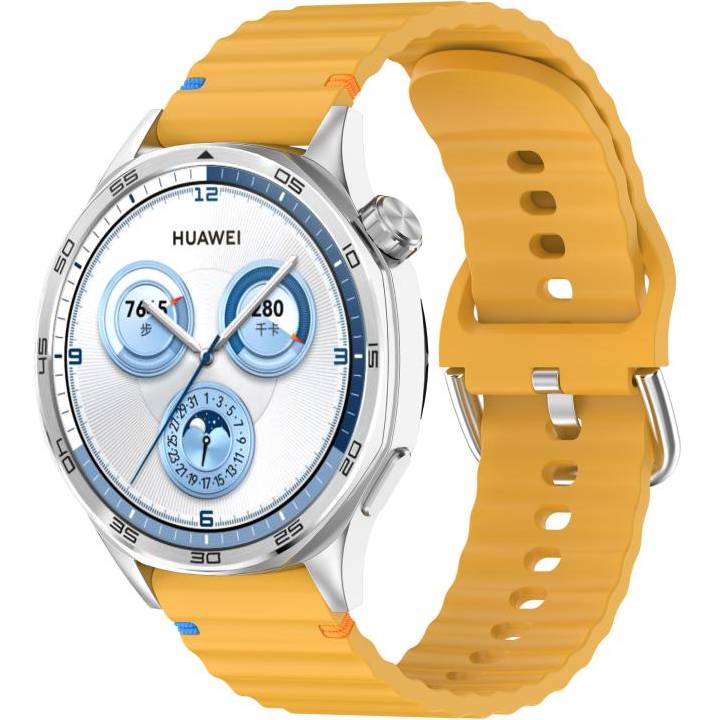 Ремінець BECOVER Ribbed Tape 22mm для Huawei Watch GT 5/GT 4/GT 3/Watch GS Pro Yellow (714292) Сумісність за моделлю HUAWEI Watch GT 3