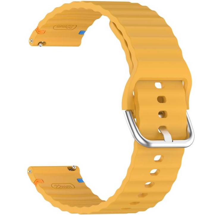 Ремінець BECOVER Ribbed Tape 22mm для Huawei Watch GT 5/GT 4/GT 3/Watch GS Pro Yellow (714292)