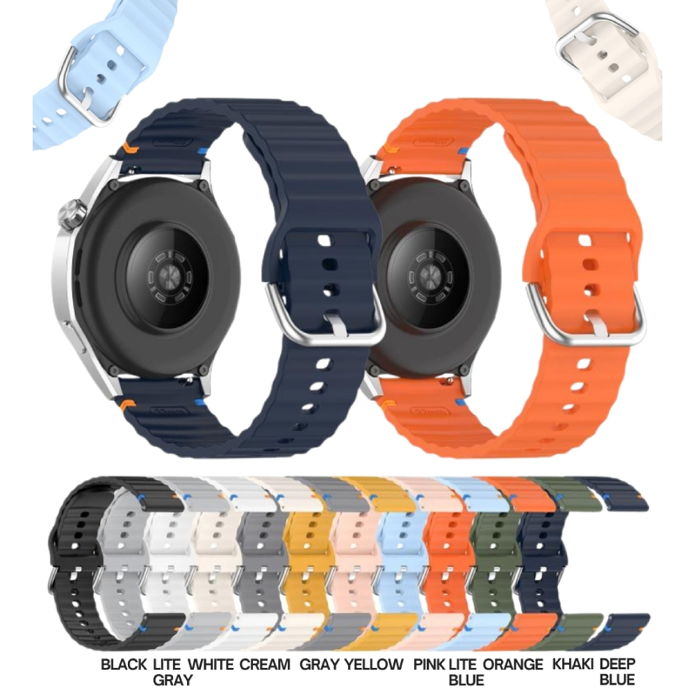 Зовнішній вигляд Ремінець BECOVER Ribbed Tape 22mm для Samsung Galaxy Watch/3/Gear S3 Classic/Gear S3 Frontier Orange (714278)