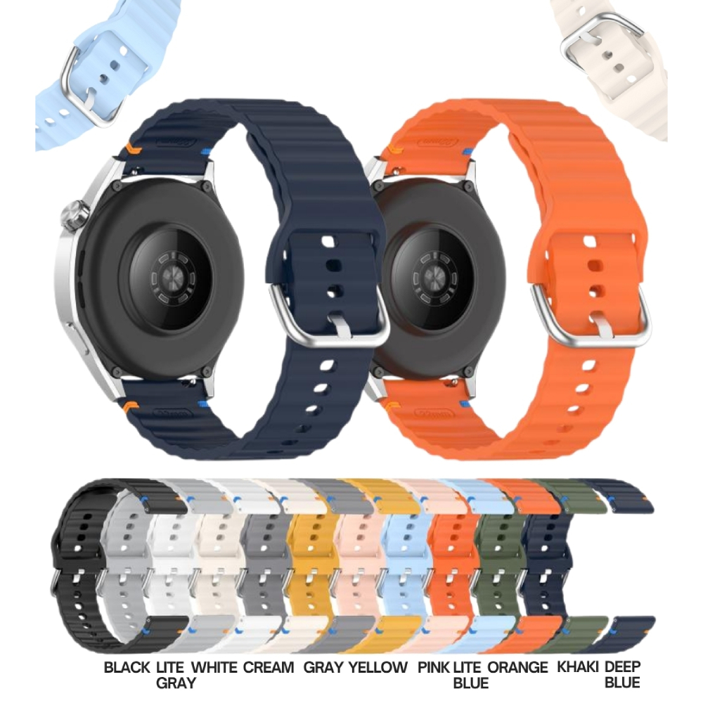 Зовнішній вигляд Ремінець BECOVER Ribbed Tape 22mm для Samsung Galaxy Watch/3/Gear S3 Classic/Gear S3 Frontier White (714280)