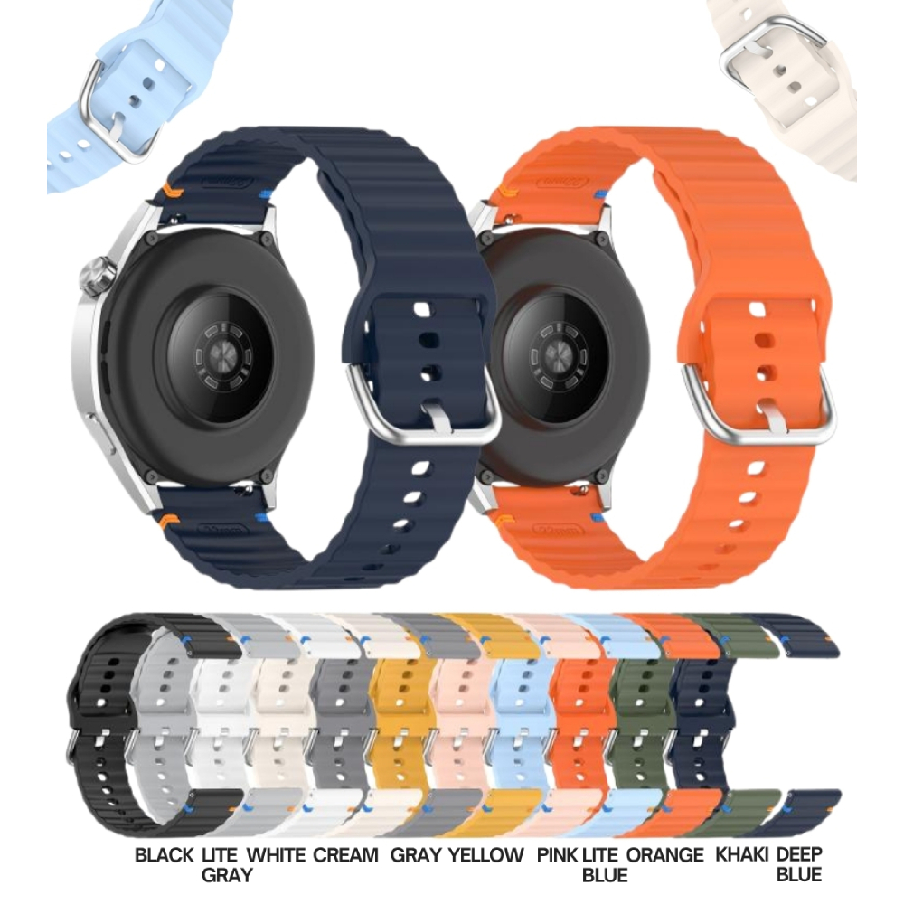 Внешний вид Ремешок BECOVER Ribbed Tape 22mm для Samsung Galaxy Watch/3/Gear S3 Classic/Gear S3 Frontier Yellow (714281)