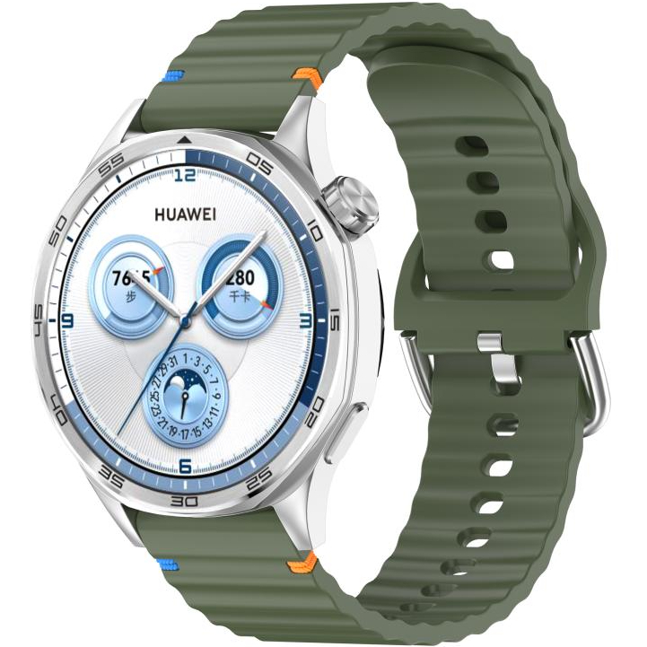 Ремешок BECOVER Ribbed Tape 22mm для Huawei Watch GT 5/GT 4/GT 3/Watch GS Pro Khaki (714286)