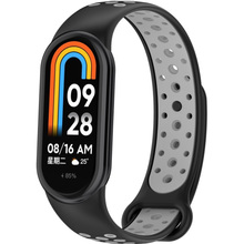 Ремінець BECOVER Vents Style для Xiaomi Mi Smart Band 10 Black-Gray (713628)