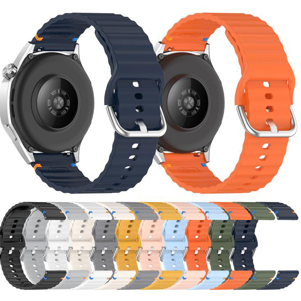 Зовнішній вигляд Ремінець BECOVER Ribbed Straight 20mm для Samsung Galaxy Watch 7 40/44mm /6/5/4/3 41mm Cream (714842)