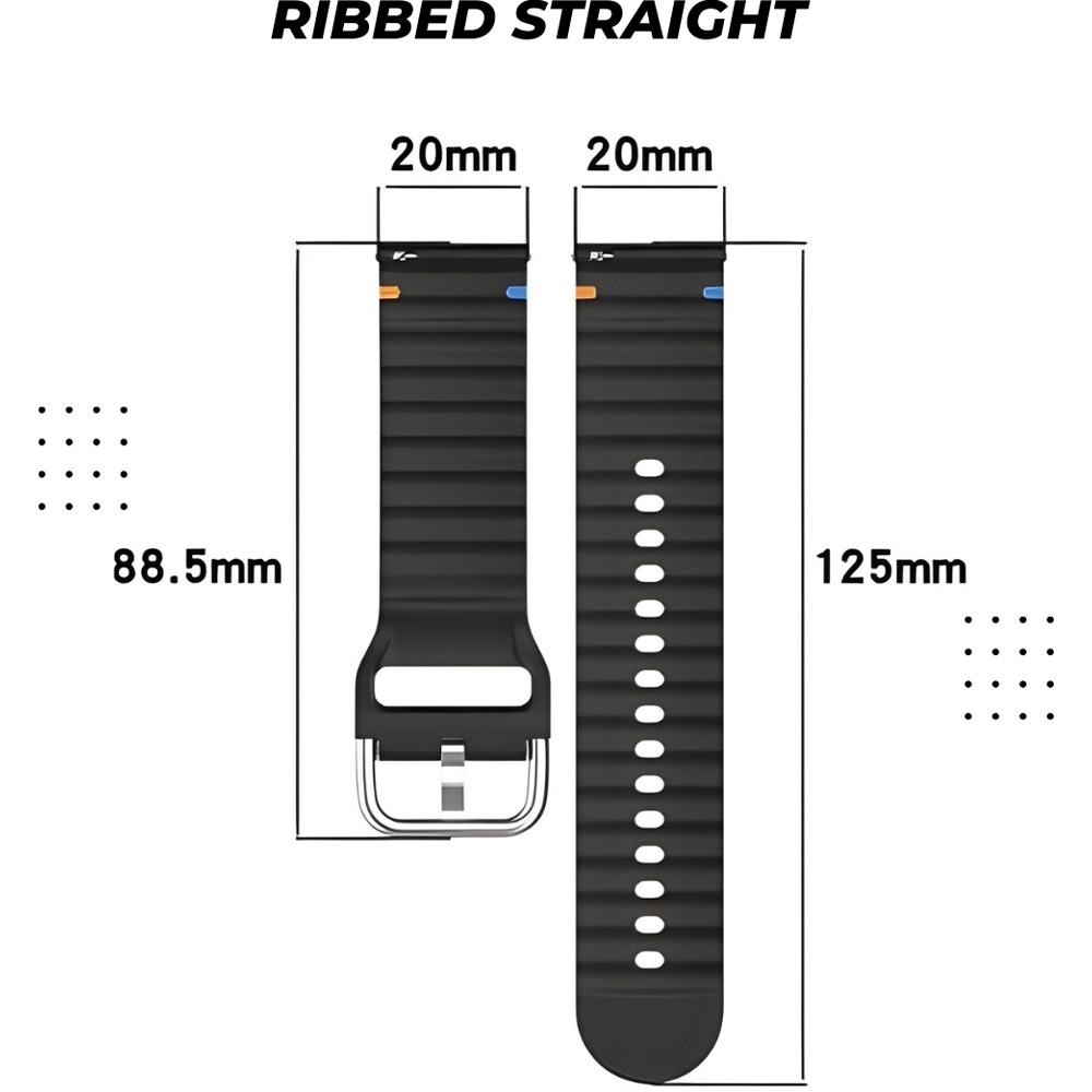 Фото Ремінець BECOVER Ribbed Straight 20mm для Samsung Galaxy Watch 7 40/44mm /6/5/4/3 41mm Cream (714842)