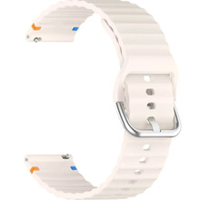 Ремінець BECOVER Ribbed Straight 20mm для Samsung Galaxy Watch 7 40/44mm /6/5/4/3 41mm Cream (714842)