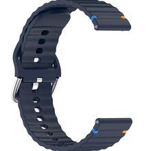 Ремешок BECOVER Ribbed Straight 20mm для Samsung Galaxy Watch 7 40/44mm /6/5/4/3 Deep Blue (714843)