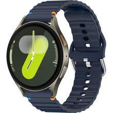 Ремешок BECOVER Ribbed Straight 20mm для Samsung Galaxy Watch 7 40/44mm /6/5/4/3 Deep Blue (714843)