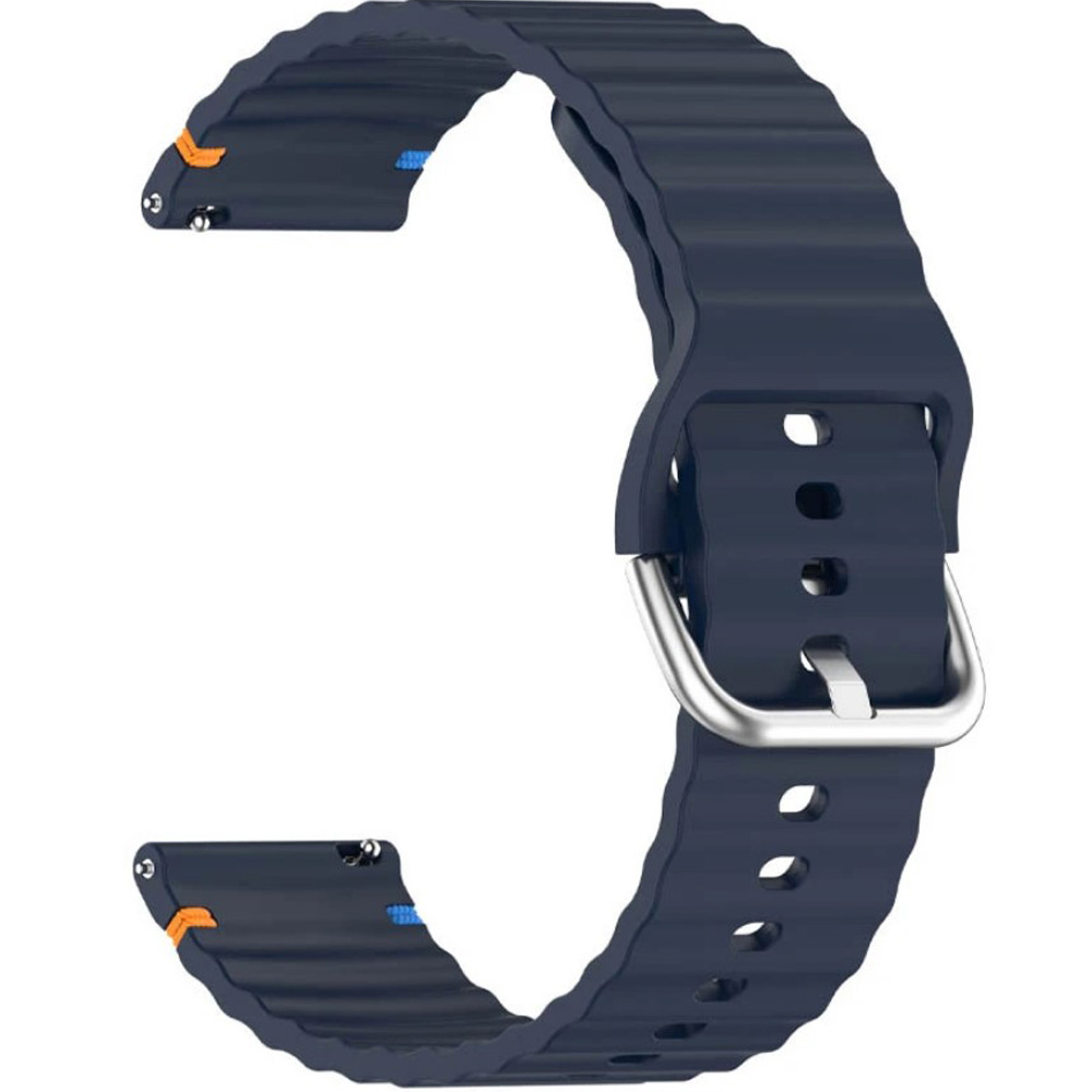 Ремешок BECOVER Ribbed Straight 20mm для Samsung Galaxy Watch 7 40/44mm /6/5/4/3 Deep Blue (714843)