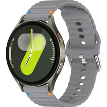 Ремешок BECOVER Ribbed Straight 20mm для Samsung Galaxy Watch 7 40/44mm /6/5/4/3 41mm Gray (714845)