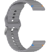 Ремешок BECOVER Ribbed Straight 20mm для Samsung Galaxy Watch 7 40/44mm /6/5/4/3 41mm Gray (714845)