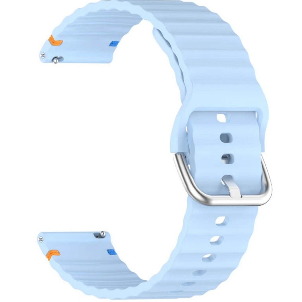 Ремінець BECOVER Ribbed Straight 20mm для Samsung Galaxy Watch 7 40/44mm /6/5/4/3 Lite Blue (714847)