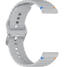 Ремешок BECOVER Ribbed Straight 20mm для Samsung Galaxy Watch 7 40/44mm /6/5/4/3 Lite Gray (714848)