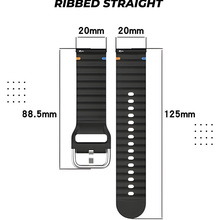Ремешок BECOVER Ribbed Straight 20mm для Samsung Galaxy Watch 7 40/44mm /6/5/4/3 Lite Gray (714848)