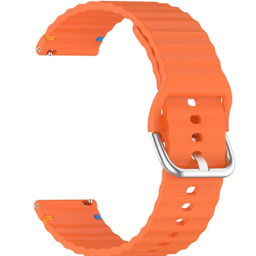 Ремінець BECOVER Ribbed Straight 20mm для Samsung Galaxy Watch 7 40/44mm /6/5/4/3 41mm Orange (714849)