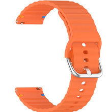 Ремінець BECOVER Ribbed Straight 20mm для Samsung Galaxy Watch 7 40/44mm /6/5/4/3 41mm Orange (714849)