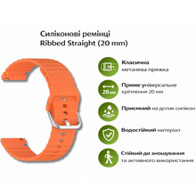 Ремінець BECOVER Ribbed Straight 20mm для Samsung Galaxy Watch 7 40/44mm /6/5/4/3 41mm Orange (714849)