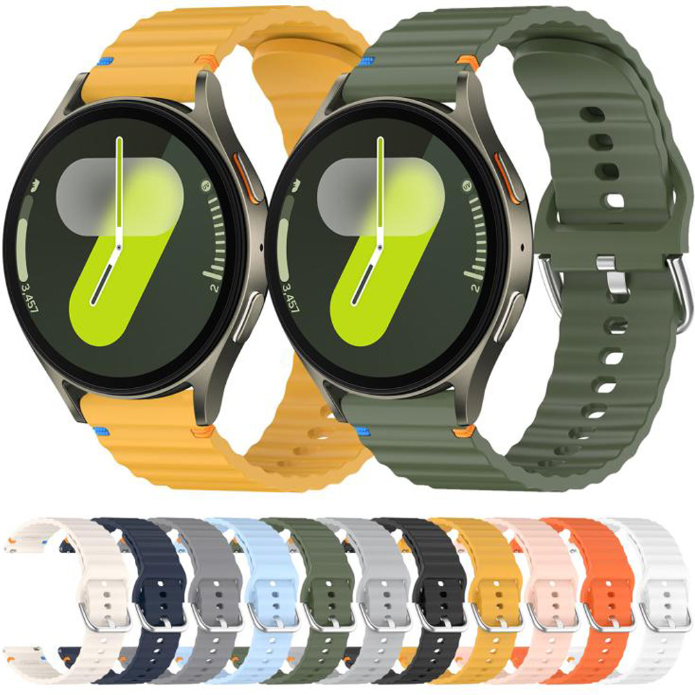 Ремінець BECOVER Ribbed Straight 20mm для Samsung Galaxy Watch 7 40/44mm /6/5/4/3 41mm Orange (714849) Сумісність за моделлю Samsung Galaxy Watch 7 40mm