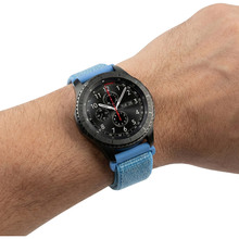Ремінець BECOVER Nylon Style для Samsung Galaxy Watch 46mm / Watch 3 45mm / Gear S3 Classic / Gear S3 Frontier Aqua Blue (715001)