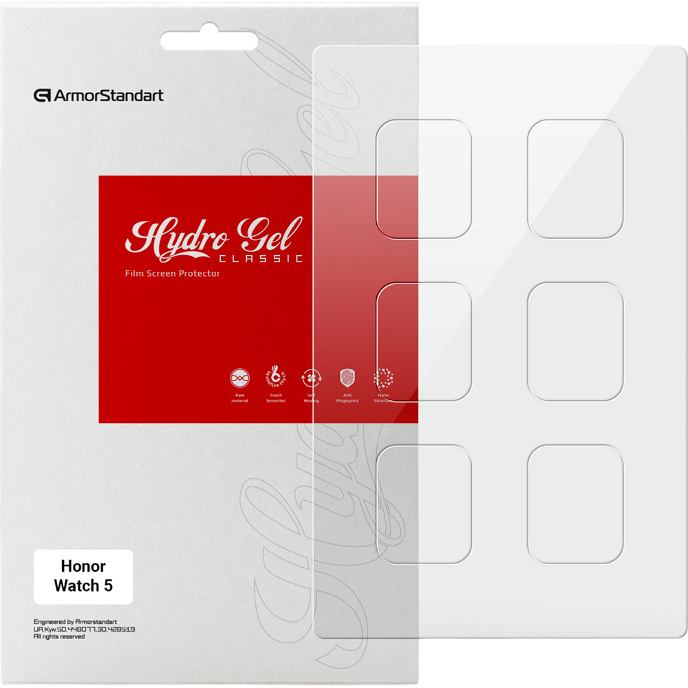 Mob/acc ARMORSTANDART Гідрогелева плівка для Honor Watch 5 6 шт. (ARM81144)