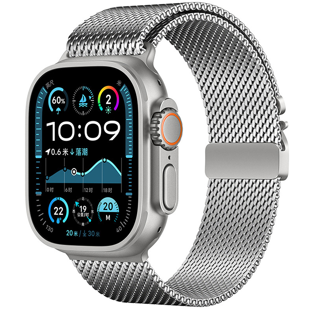 Ремешок ARMORSTANDART Milanese UltraLock для Apple Watch 49/46/45/44/42 Series 1-3 Silver (ARM88956)