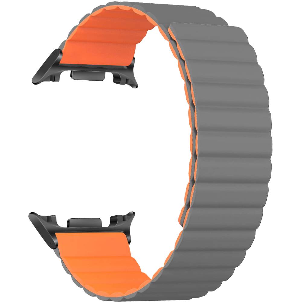 Ремінець ARMORSTANDART для Samsung Galaxy Watch 8/8 Classic Grey/Orange Black Connector (ARM88938)